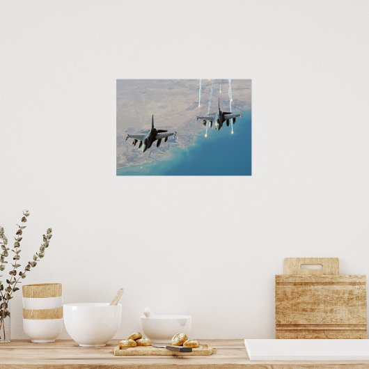 Poster Avion F-16C Fighting Falcon (Cuisine)