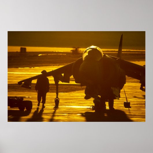 Poster Avion Harrier AV-8B (Devant)