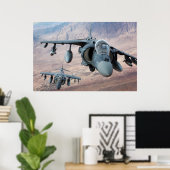Poster Avion Harrier II AV-8B (Bureau à domicile)