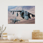 Poster Avion Harrier II AV-8B (Cuisine)