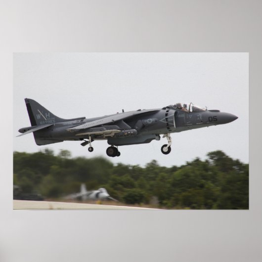 Poster Avion Harrier II AV-8B (Devant)
