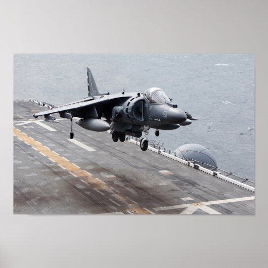 Poster Avion Harrier II AV-8B (Devant)