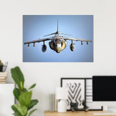 Poster Avion Harrier II AV-8B (Bureau à domicile)