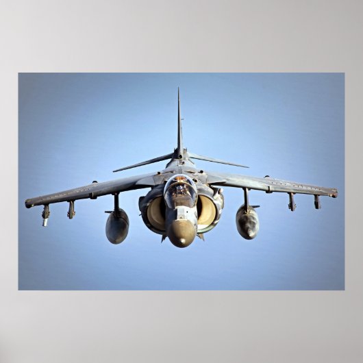 Poster Avion Harrier II AV-8B (Devant)