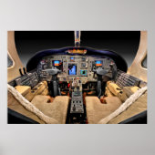 Poster Avion Jet Cockpit (Devant)