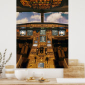 Poster Avion Jet Cockpit (Cuisine)