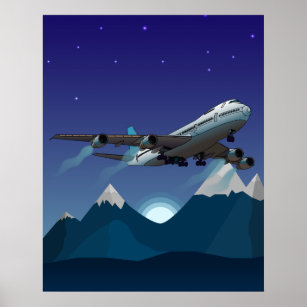 Poster Avion. Jumbo jet.