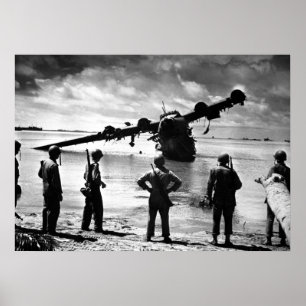 Poster Avion marin japonais