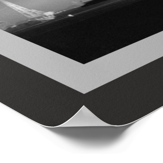 Poster Avion noir et blanc (Coin)