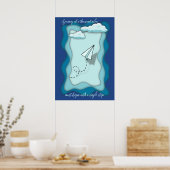 Poster Avion papier | Le voyage commence par un seul (Cuisine)