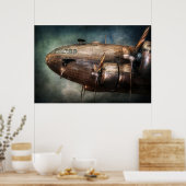 Poster Avion - Pilote - Nuage volant (Cuisine)