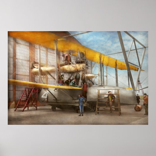 Poster Avion - Préparation pour un long vol 1919 (Devant)