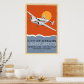 Poster Avion rétro (Cuisine)
