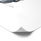 Poster Avion rétro de dessin (Coin)