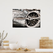 Poster Avion vintage (Cuisine)