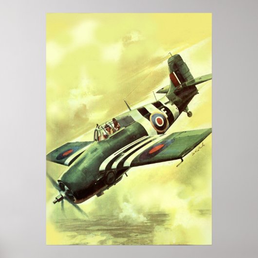 Poster Avion vintage (Devant)