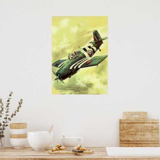 Poster Avion vintage (Cuisine)