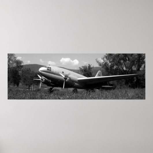 Poster Avion vintage (Devant)