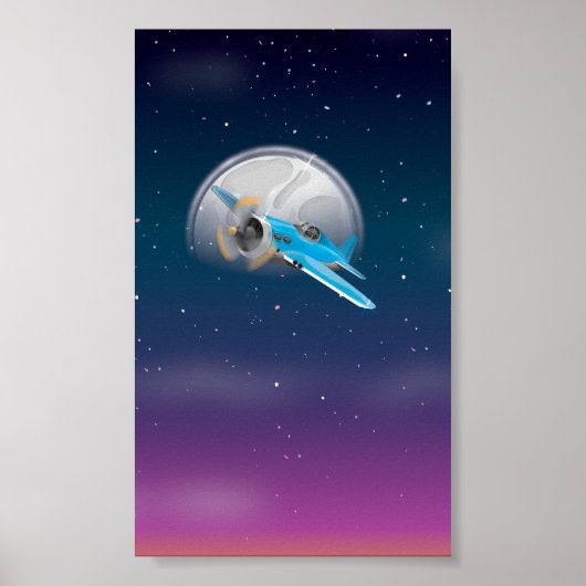 Poster Avion vintage (Devant)