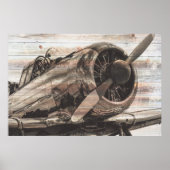 Poster Avion vintage (Devant)