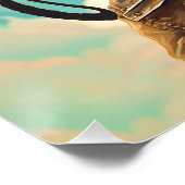 Poster Avion volant de chats mignons Imaginaire (Coin)