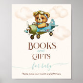 Poster Avion Whimsical Ours en peluche Livres et cadeaux (Devant)