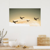 Poster Avions anciens (Cuisine)