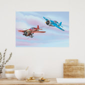 Poster Avions de chasse de la Seconde Guerre mondiale (Cuisine)