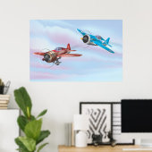 Poster Avions de chasse de la Seconde Guerre mondiale (Bureau à domicile)