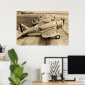 Poster Avions de combat Severski P-35 de la Seconde Guerr (Bureau à domicile)