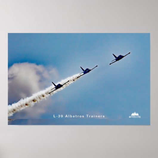 Poster Avions d'entraînement L-39 Albatros au-dessus du l (Devant)