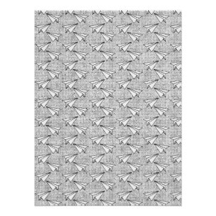 Poster Avions en papier motif vintage.