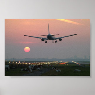 Poster Avions et vaches