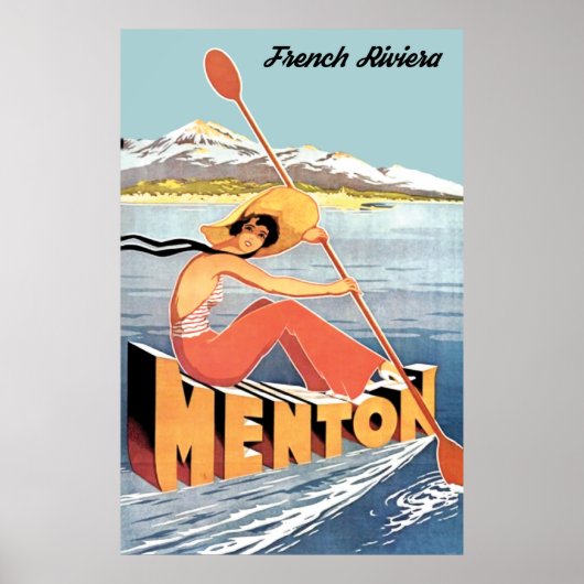 Poster Aviron à Menton (Devant)