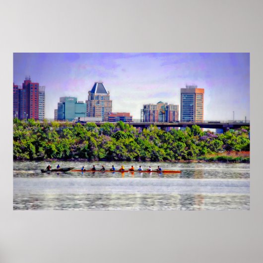 Poster Aviron par Baltimore Skyline (Devant)