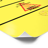 Poster Avis d'avertissement de sécurité de construction p (Coin)