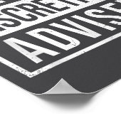 Poster Avis de discrétion aux téléspectateurs (Coin)