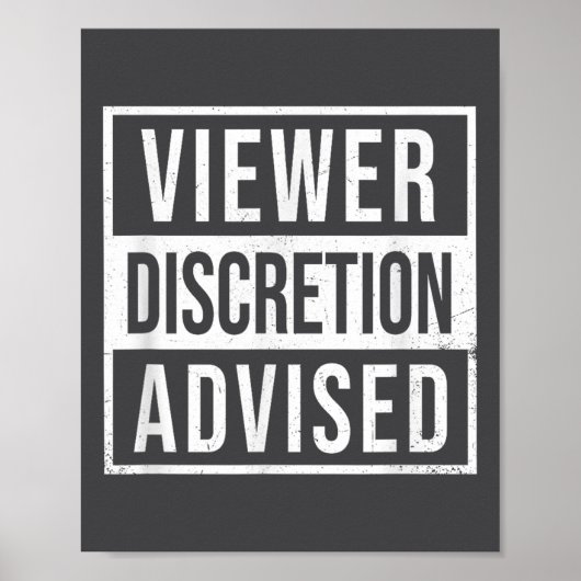 Poster Avis de discrétion aux téléspectateurs (Devant)