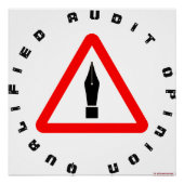 Poster "Avis de vérification admissible" (Devant)