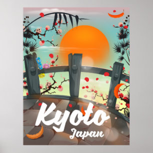 Poster Avis de voyage de Kyoto Japon