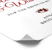 Poster avis et voeux bordeaux et roux (Coin)