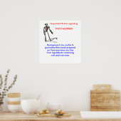 Poster Avis important concernant les ALLERGIES ALIMENTAIR (Cuisine)