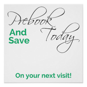 Poster Avis personnalisable de Prebooking