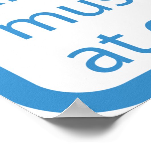 Poster Avis Tous Les Visiteurs (Coin)