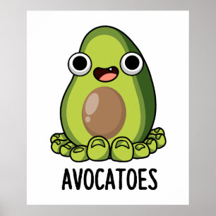 Poster Avoca-toes Blagues drôles sur l'avocat