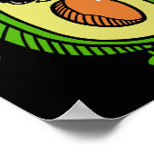 Poster Avocado Dancing Cute - Graphiques Guacamole Avocad (Coin)