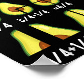 Poster Avocado Fraction Math Teachers Back To School Educ (Coin)