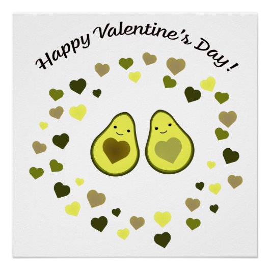 Poster Avocado Valentine (Devant)