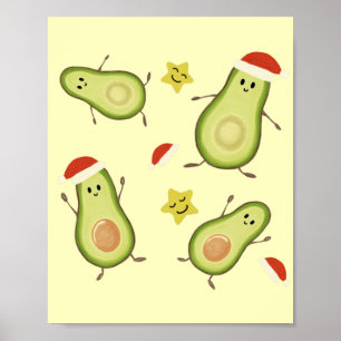 Poster Avocados & Christmas
