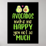 Poster Avocados Me Rendre Heureux<br><div class="desc">Avocados Me Rendre Heureux</div>